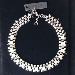 JCrew Silver and Crystal Necklace